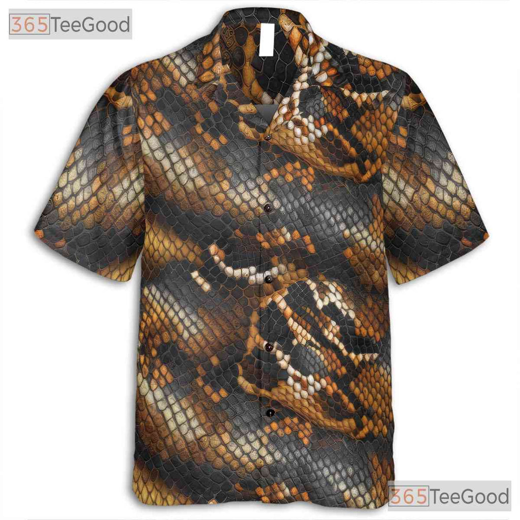 Realistic Python Snake Skin Luxury Hawaiian Tee Unisex Print Aloha Outfit