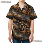 Realistic Python Snake Skin Luxury Hawaiian Tee Unisex Print Aloha Outfit