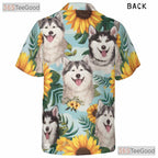 Realistic Sunflowers Aloha Summer Vibes Fluffy Dog Hawaiian Shirt Unisex Top