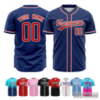 Red and Blue Baseball Jersey Tee for Men & Women - Comfortable for a casual, sporty look
