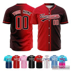 Red and Brown Baseball Jersey Tee for Men & Women - Versatile for a relaxed, sporty look