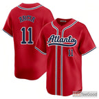 Red Baseball Jersey Tee - Stitched Customization for Your Personalized Player Look