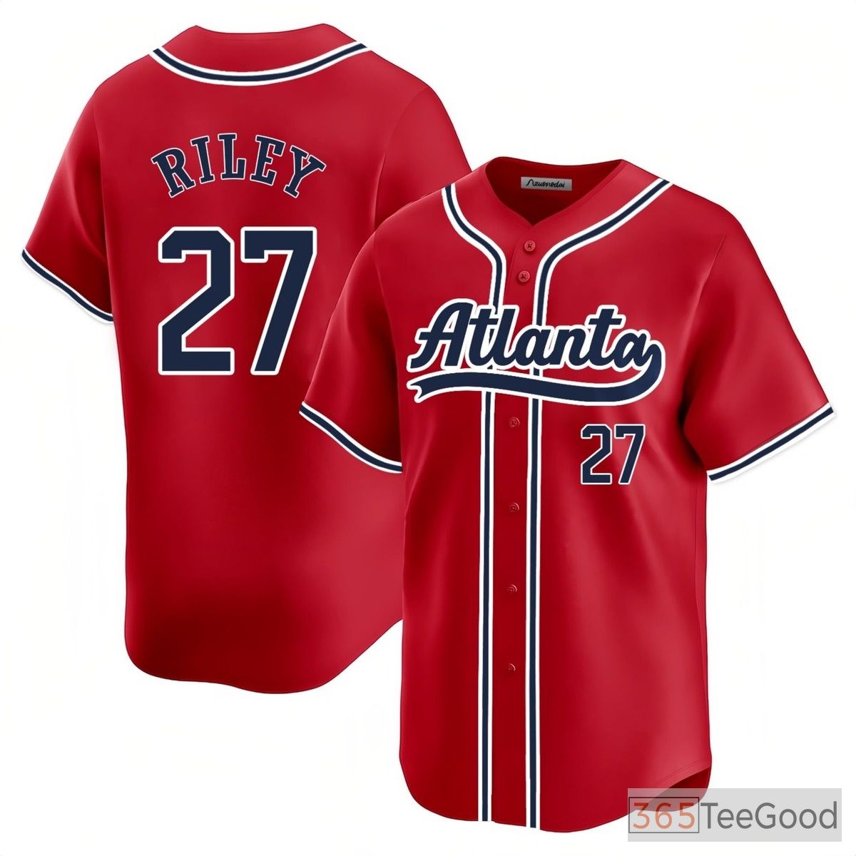 Red Baseball Jersey Tee for Men & Women - Personalize with Your Stitched Name & Number