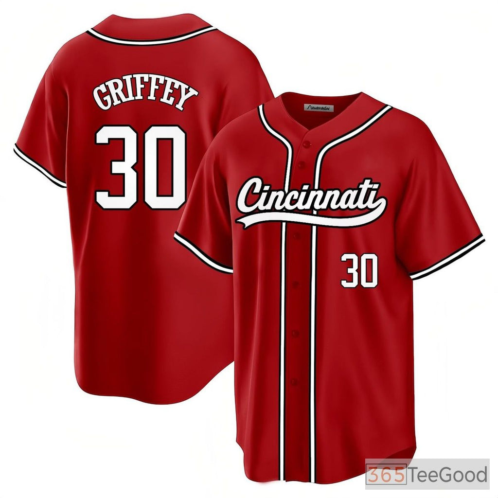 Red Baseball Jersey Tee for Men & Women - Personalize with Your Name, Number, and Logo