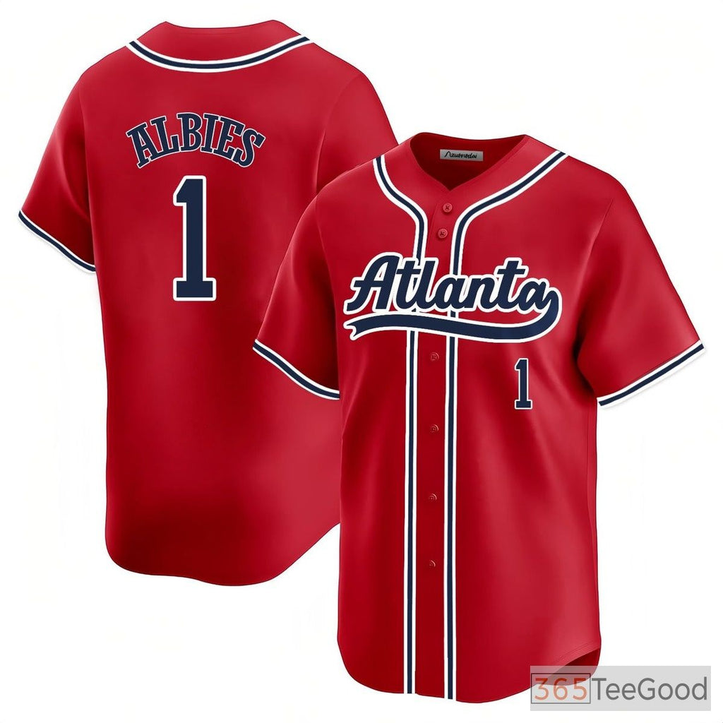 Red Baseball Jersey Tee for Men & Women - Ready for Your Custom Name, Number & Logo