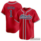 Red Baseball Jersey Tee for Men & Women - Ready for Your Custom Name, Number & Logo