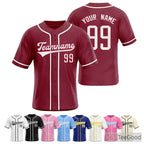 Red Baseball Jersey Tee for Men & Women - Custom Team & Fan Apparel Base