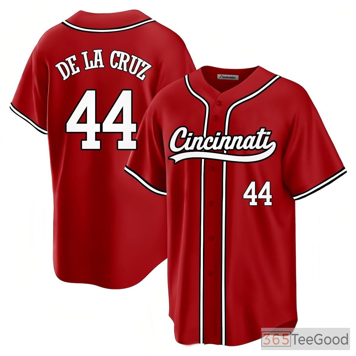 Red Baseball Jersey Tee for Men & Women with Your Name, Number & Logo Option