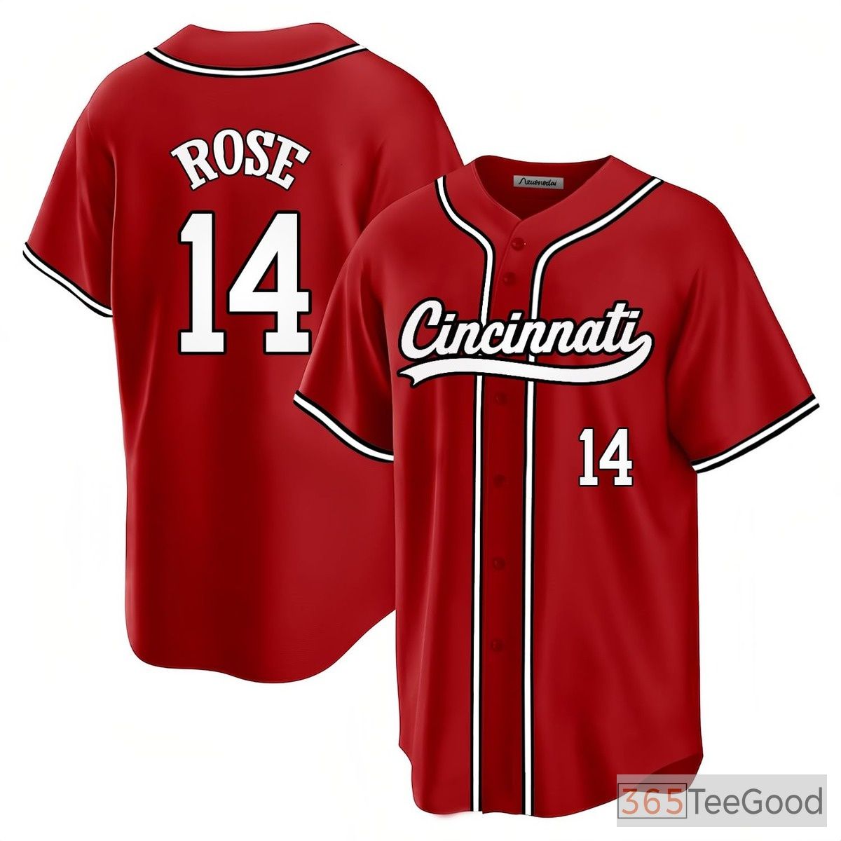 Red Baseball Jersey Tee for Men & Women, Ready for Your Custom Name, Number & Logo