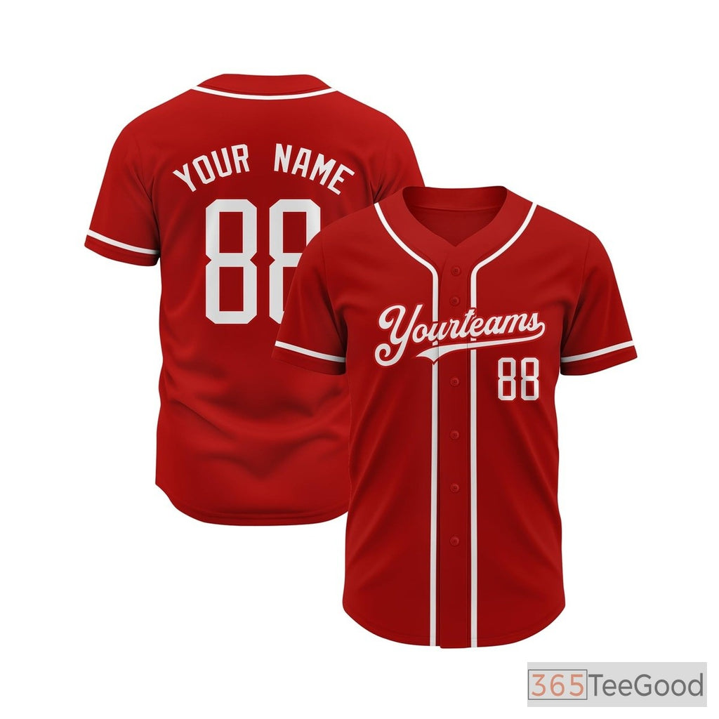 Red Baseball Jersey Tee for Men & Women - Perfect for Team Spirit & Everyday Style