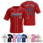 Red Baseball Jersey Tee for Men & Women - A Versatile Choice for Your Custom Apparel
