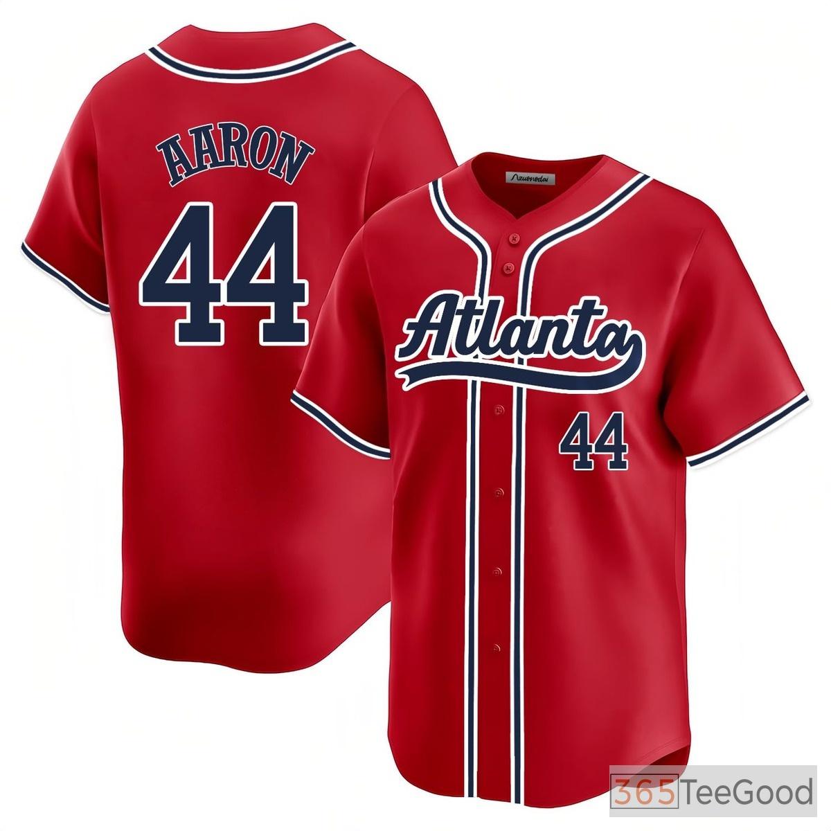 Red Baseball Jersey Tee for Men & Women - Add Your Custom Name, Number & Logo
