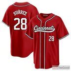 Red Baseball Jersey Tee for Men & Women - A striking shade for versatile casual wear