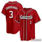 Red Baseball Jersey Tee for Men & Women - Stitched Custom Player & Team Details