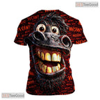 Vibrant Red Fantasy Horse Animal Graphic Novelty 3D Printed Casual Unisex Tee Shirt