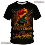Red Juneteenth Celebration Pride Graphic Novelty 3D Printed Casual Unisex Tee Shirt Top