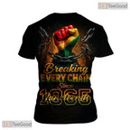 Red Juneteenth Celebration Pride Graphic Novelty 3D Printed Casual Unisex Tee Shirt Top