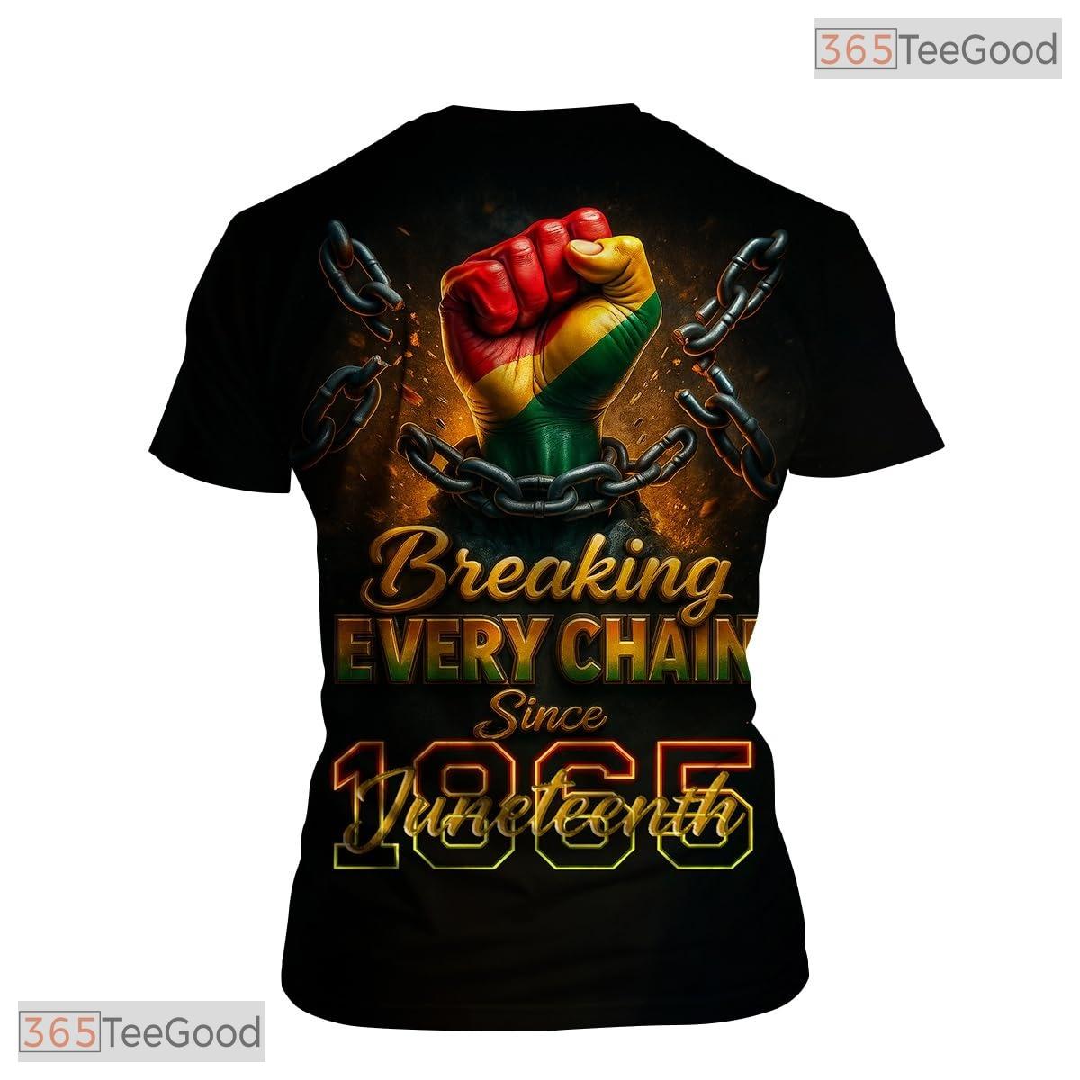 Red Juneteenth Celebration Pride Graphic Novelty 3D Printed Casual Unisex Tee Shirt Top