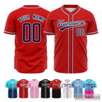 Red Blue Baseball Jersey Tee for Men & Women - A comfortable classic for a sporty, everyday vibe