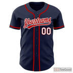 Red, Blue & Navy Baseball Jersey Tee for Men & Women - Personalize for Your Team