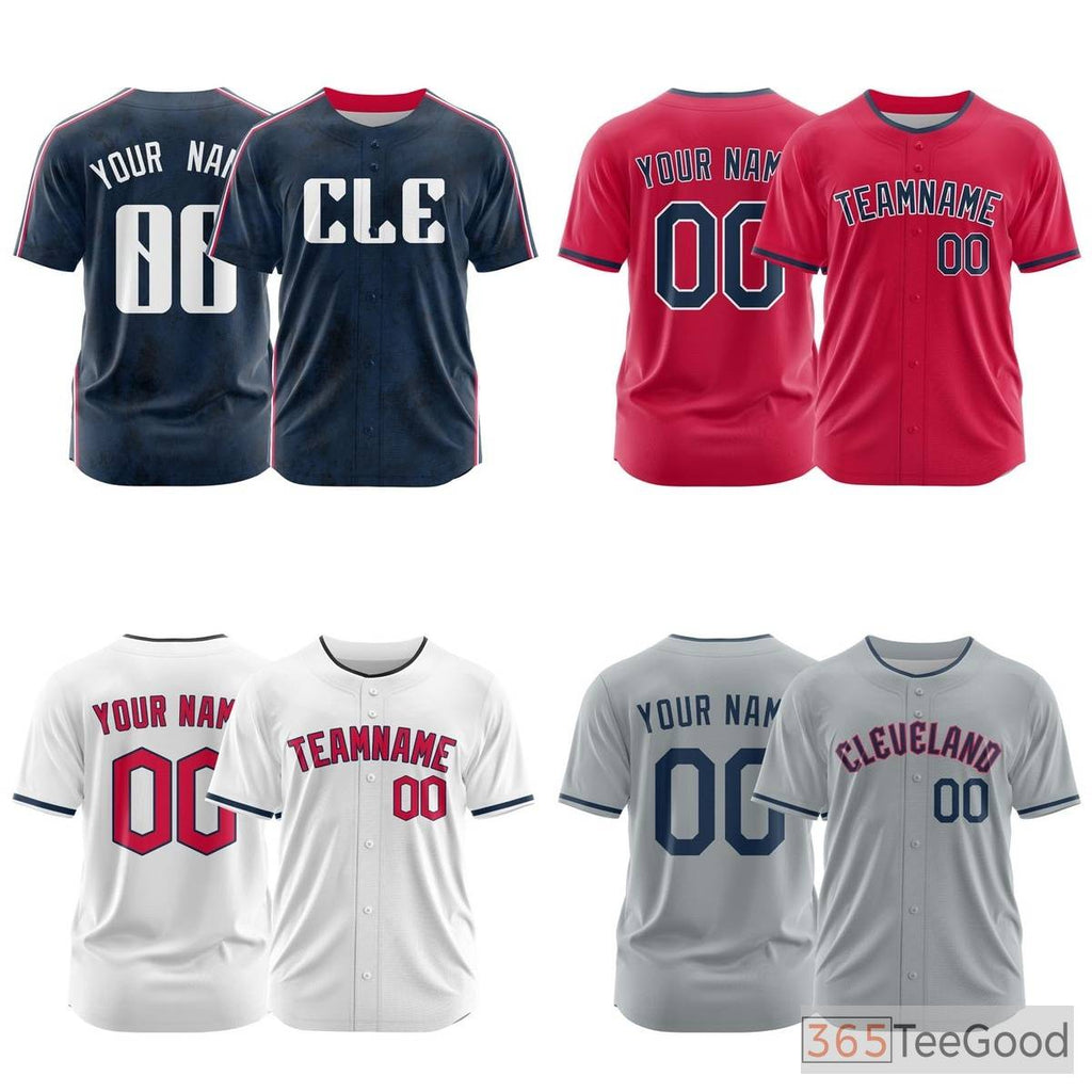 Red Custom Baseball Jersey Tee Personalized Stitched Team Name Number for Adults