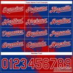 Red Custom Baseball Jersey Tee - Personalized Stitched Name & Number for Men & Women
