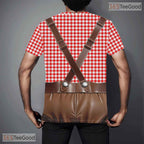 Red Oktoberfest Beer Novelty Costume Graphic 3D Printed Casual Unisex Tee Shirt