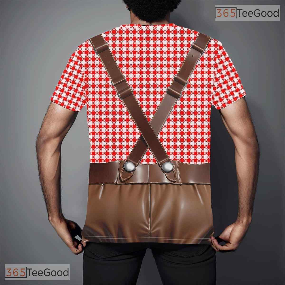 Red Oktoberfest Beer Novelty Costume Graphic 3D Printed Casual Unisex Tee Shirt