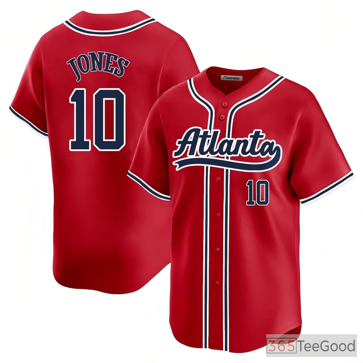 Red Stitched Baseball Jersey Tee for Men & Women - Customize Your Fan & Team Look
