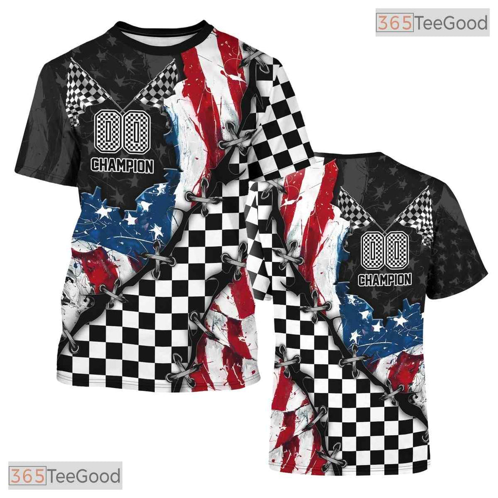 Red Sports Jersey Design 3D Graphic Printed Casual Short Sleeve Unisex Tee Shirt