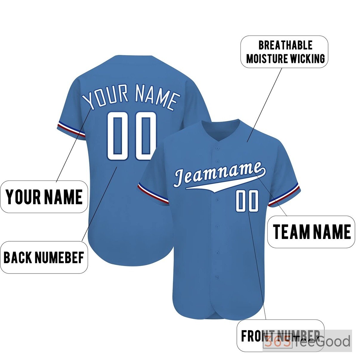 Red & Black Custom Baseball Jersey Button Down Personalized Unisex Team Sports Tee