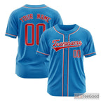 Red & Blue Baseball Jersey Tee for Men & Women – Your Personalized Team Details