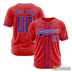 Red & Blue Baseball Jersey Tee for Men & Women – Customize Your Team Look