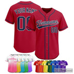 Red & Blue Baseball Jersey Tee for Men & Women - Ideal for custom team uniforms