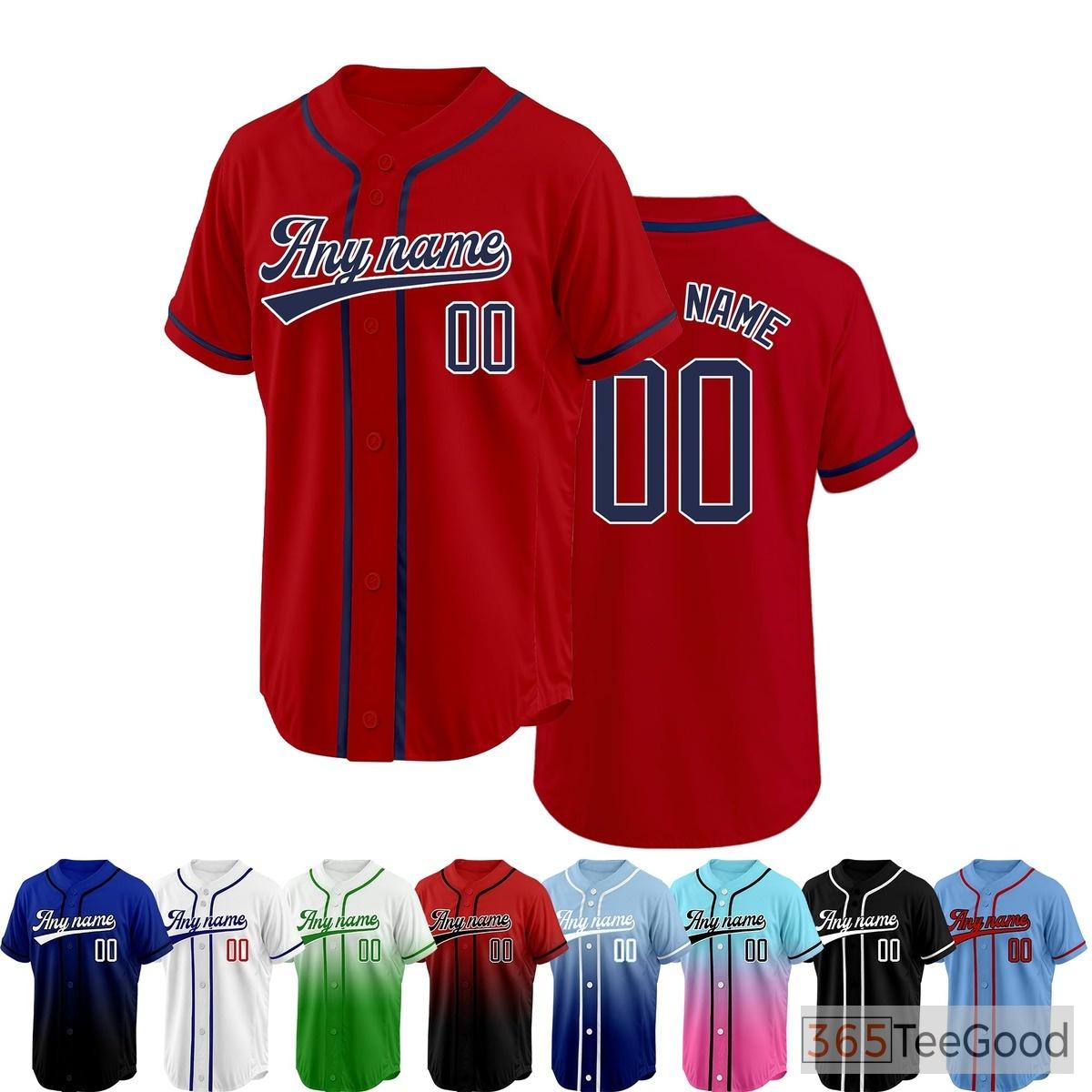 Red & Blue Baseball Jersey Tee for Men & Women - A versatile choice for active or casual wear