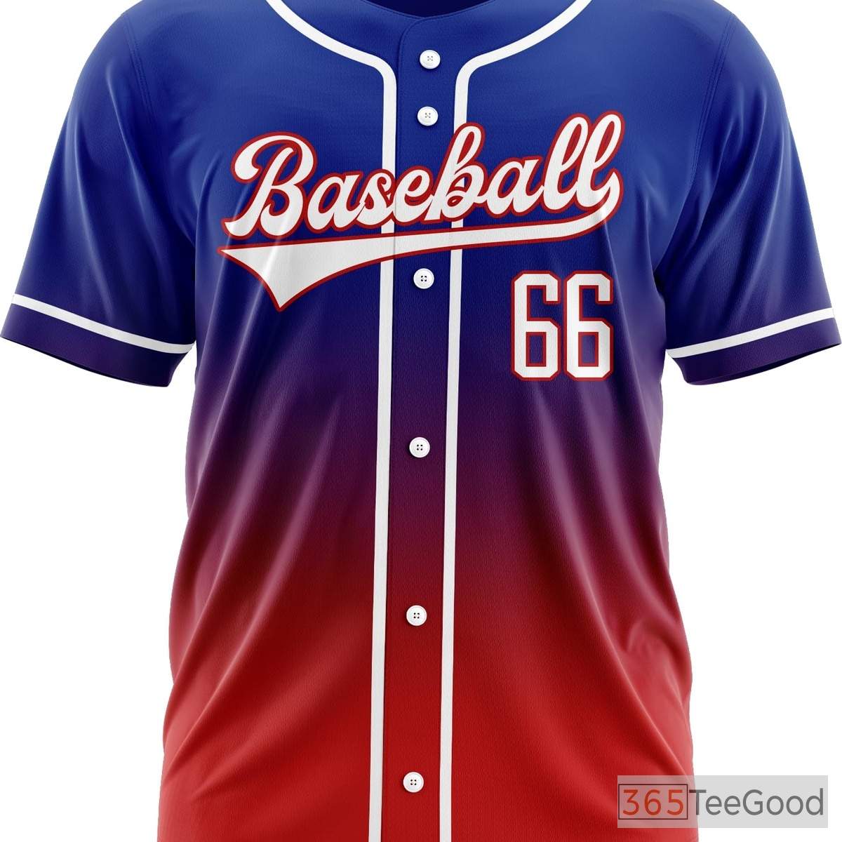 Red & Blue Baseball Jersey Tee for Men & Women - Design Your Stitched & Printed Look