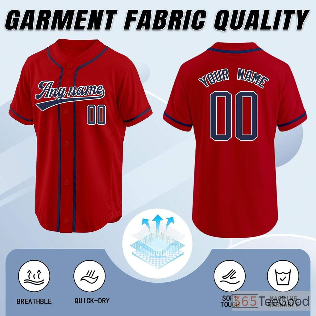 Red & Blue Baseball Jersey Tee for Men & Women - A versatile choice for active or casual wear