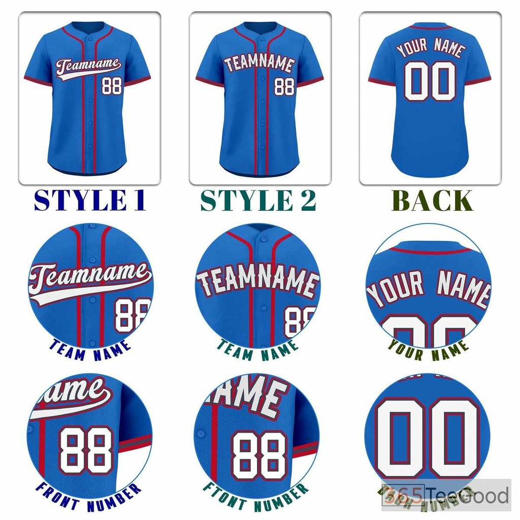 Red & Blue Baseball Jersey Tee for Men & Women - A versatile choice for custom apparel