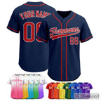 Red & Navy Baseball Jersey Tee for Men & Women - Your blank slate for custom apparel