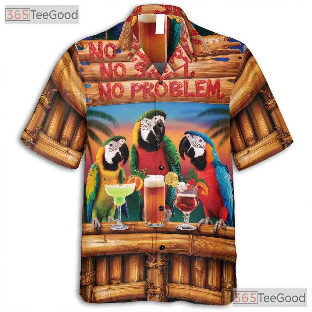 Relaxed Island Vibes Tropical Parrot Hawaiian Shirt Unisex Beach Party Top