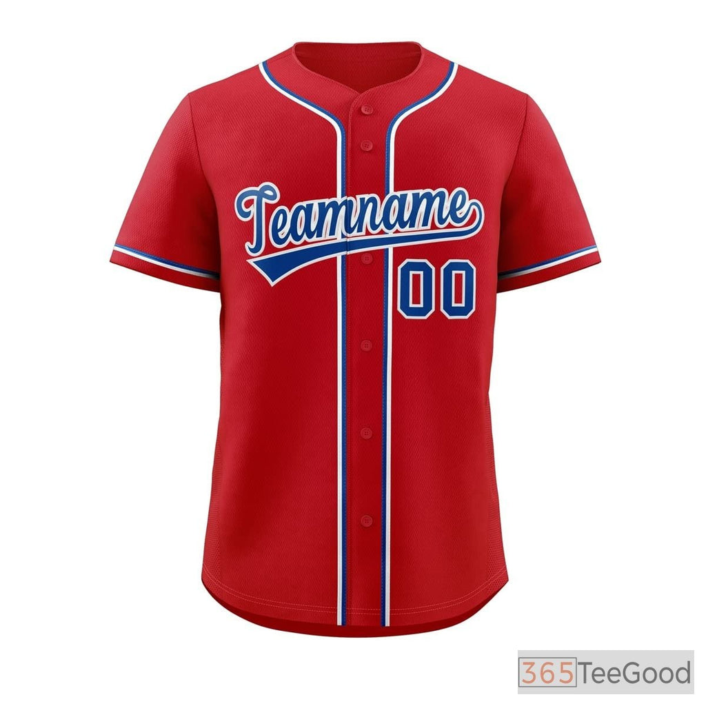 Royal Blue and White Baseball Jersey Tee for Men & Women - A classic look for daily wear