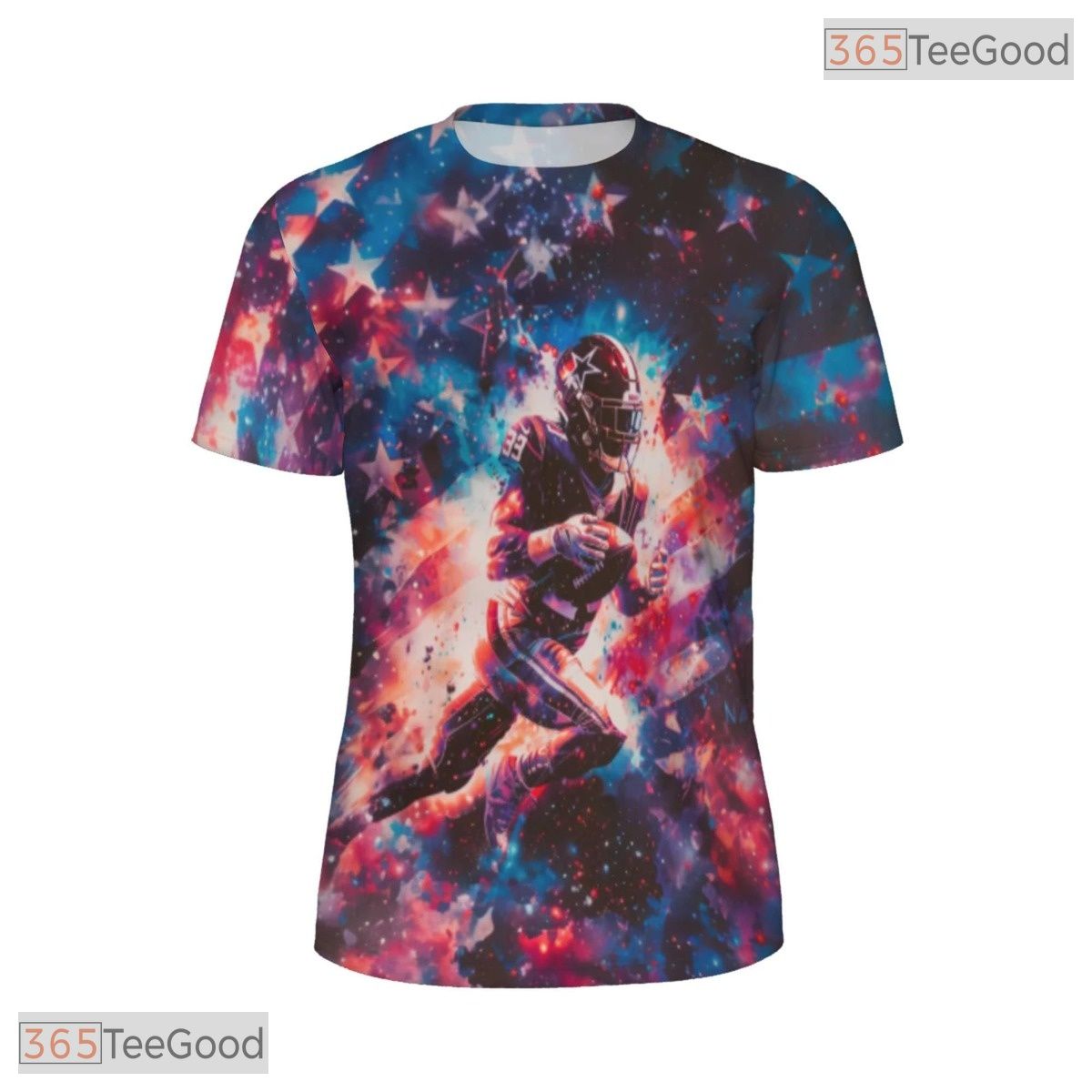 Dynamic Rugby Sports Graphic Art 3D Pattern Printed Casual Unisex Tee Shirt Tops