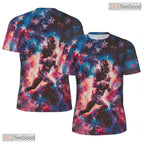 Dynamic Rugby Sports Graphic Art 3D Pattern Printed Casual Unisex Tee Shirt Tops