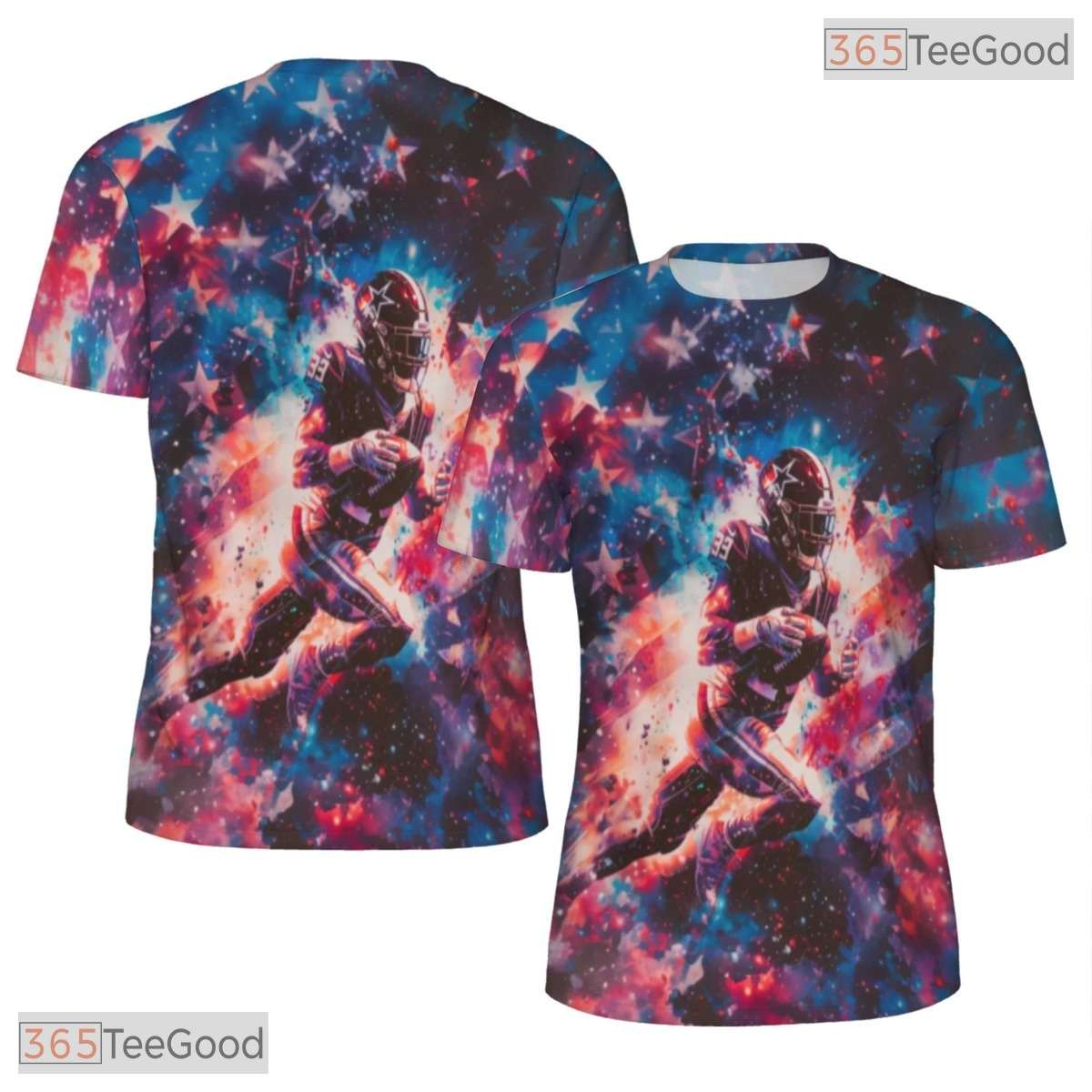 Dynamic Rugby Sports Graphic Art 3D Pattern Printed Casual Unisex Tee Shirt Tops