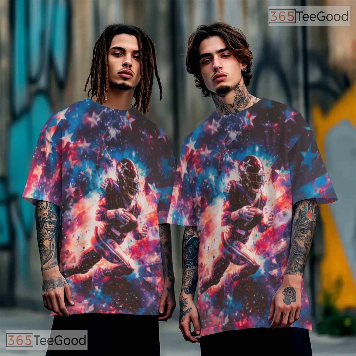 Dynamic Rugby Sports Graphic Art 3D Pattern Printed Casual Unisex Tee Shirt Tops