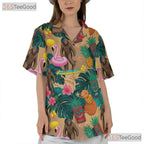 Sasquatch Tiki Luau Hawaiian Shirt- Unisex Funny Aloha Top Summer Casual Wear