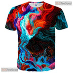 Vibrant Colorful Novelty Graphic 3D Printed Casual Unisex T-Shirt For Teens Tops