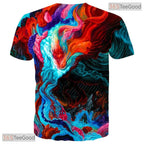 Vibrant Colorful Novelty Graphic 3D Printed Casual Unisex T-Shirt For Teens Tops