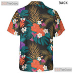 Seamless Jungle Floral Hawaiian Shirt- Unisex Vibrant Botanical Tropical Aloha