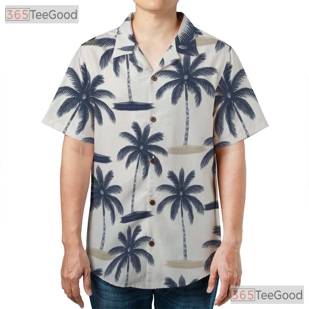 Seamless Palm Tree Tropical Hawaiian Shirt- Unisex Island Beach Aloha Apparel